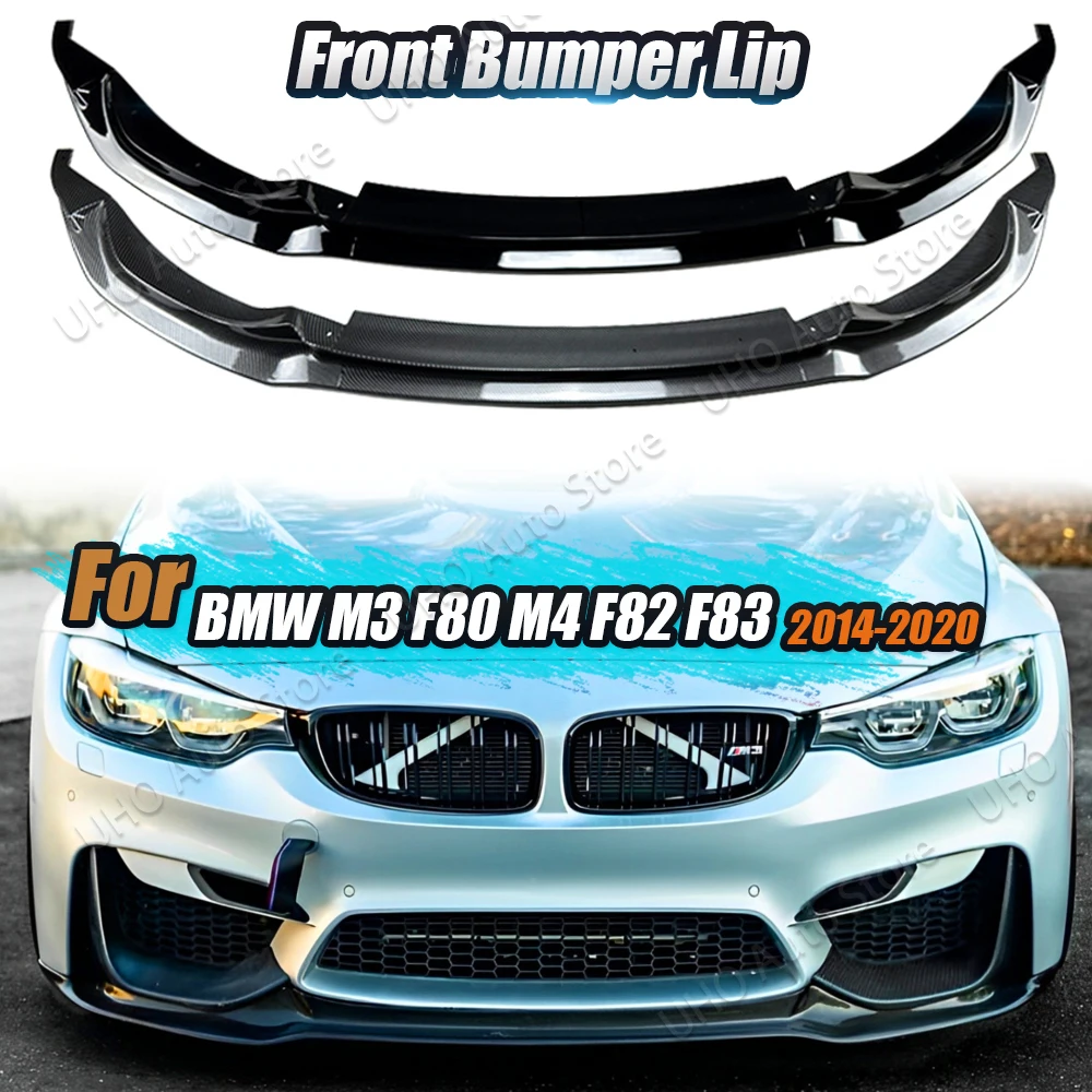 Car Tuning For BMW 3 Series M3 F80 Car Front Bumper Splitter Lip 4 Series M4 F82 F83 2015-2020 Diffuser Body Kit Spoiler Guard