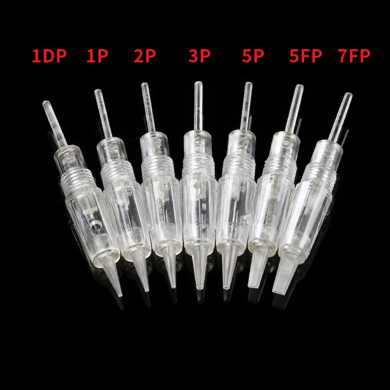 30pcs Tattoo Eyebrow Cartridge Needle 1D 1P 3P 5P 3F 5F 7F Permanent Makeup Sterilize Disposable  Eyeliner PMU Accessories