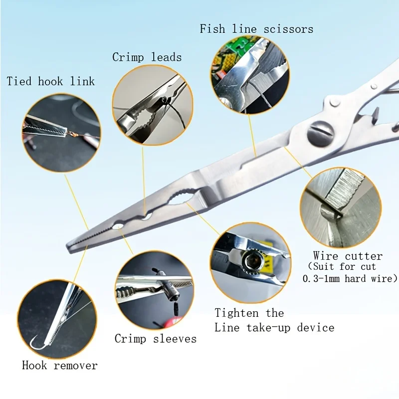 Pinza da pesca multiutensile premium in acciaio inossidabile di Ultimate Angler - Dispositivo di rimozione dell'amo, taglialine, apri anelli
