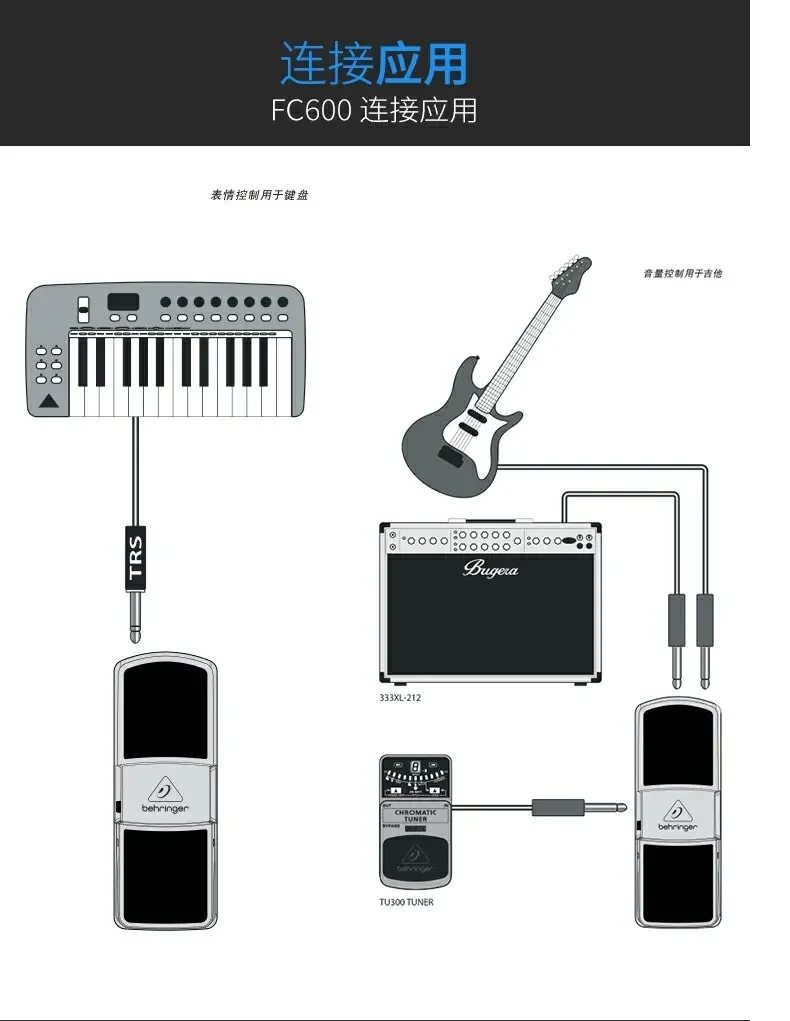 Behringers FC600 Remote Control Pedal Guitar Bass High Resistance Instrument Volume Control Pedal