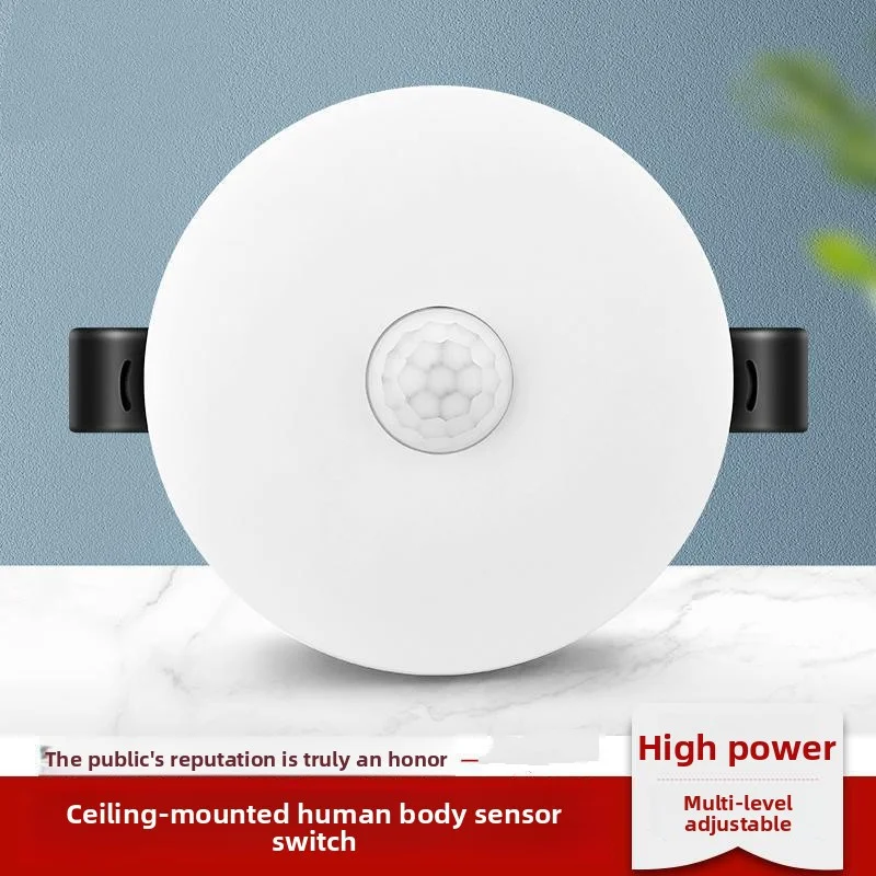 

Ceiling Mounted Human Body Sensing Switch Light Controlled Delay Switch Corridor Automatic Power-Off Infrared Sensor 220v For