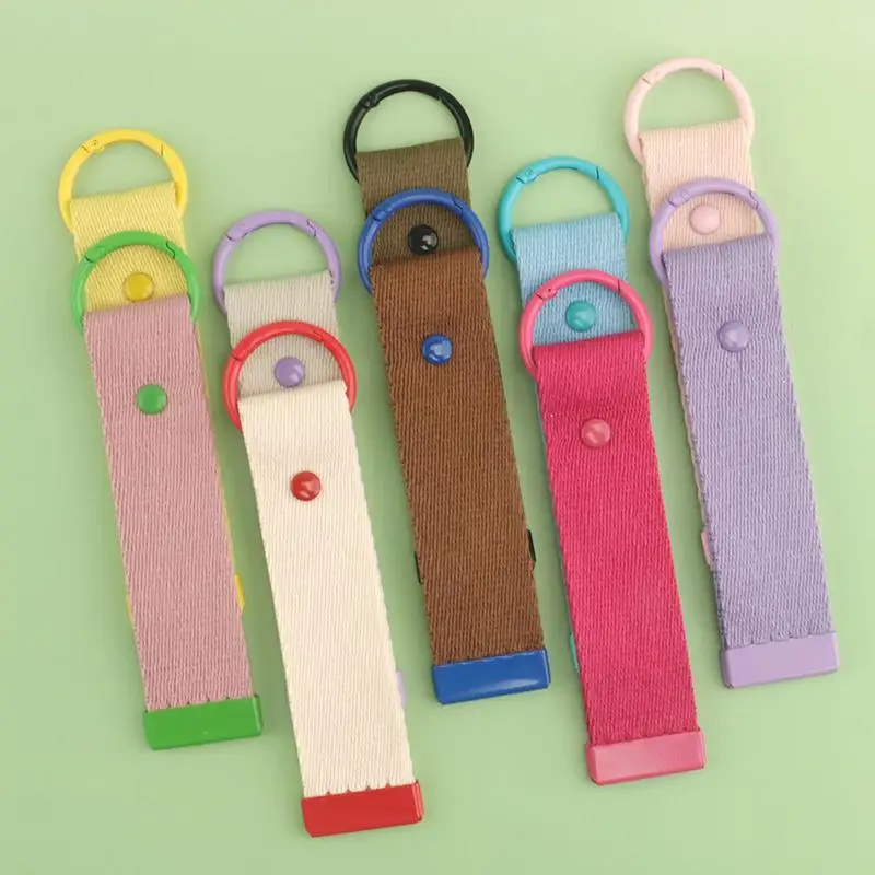 Colorful Webbing Strap Keychain Lanyard Ribbon Rope Soft Sturdy Design for Keys Card Holder Backpack
