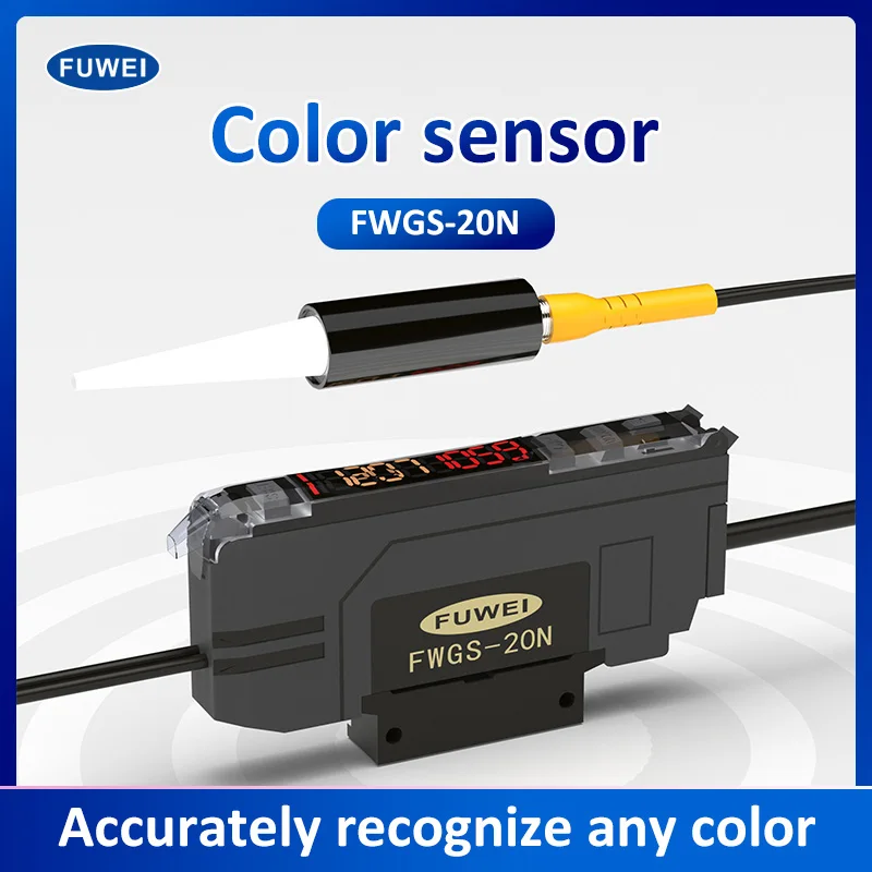 

FWGS-20N Spot size 2-10mm Color Amplifier Sensor Color Code Identification and Detection Color Sensor