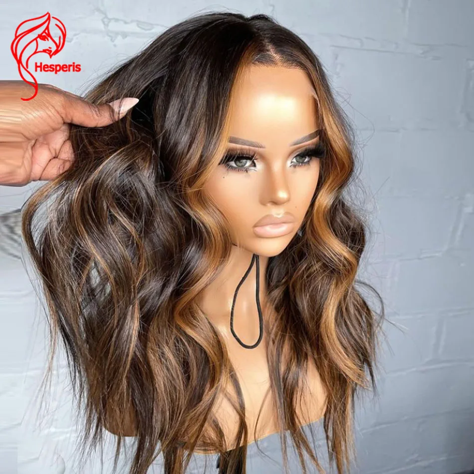 

Hesperis Body Wave Wig Peruvian Remy Deep Part Colored Highlight Glueless Lace Front Human Hair Wigs Pre Plucked For Women