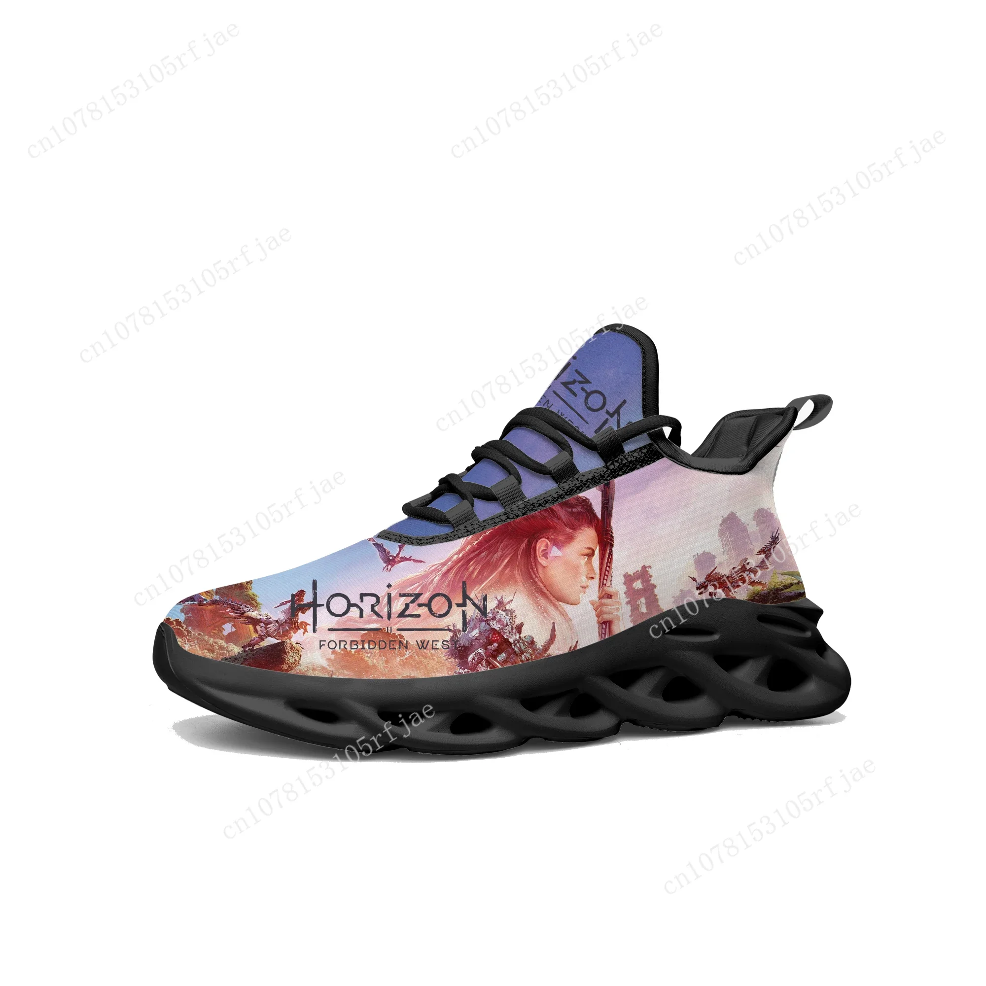 Horizon Forbidden West Flats Sneakers Cartoon Game Men Women Teenager Sports Running Shoes High Quality Tailor Made Lace Up Shoe