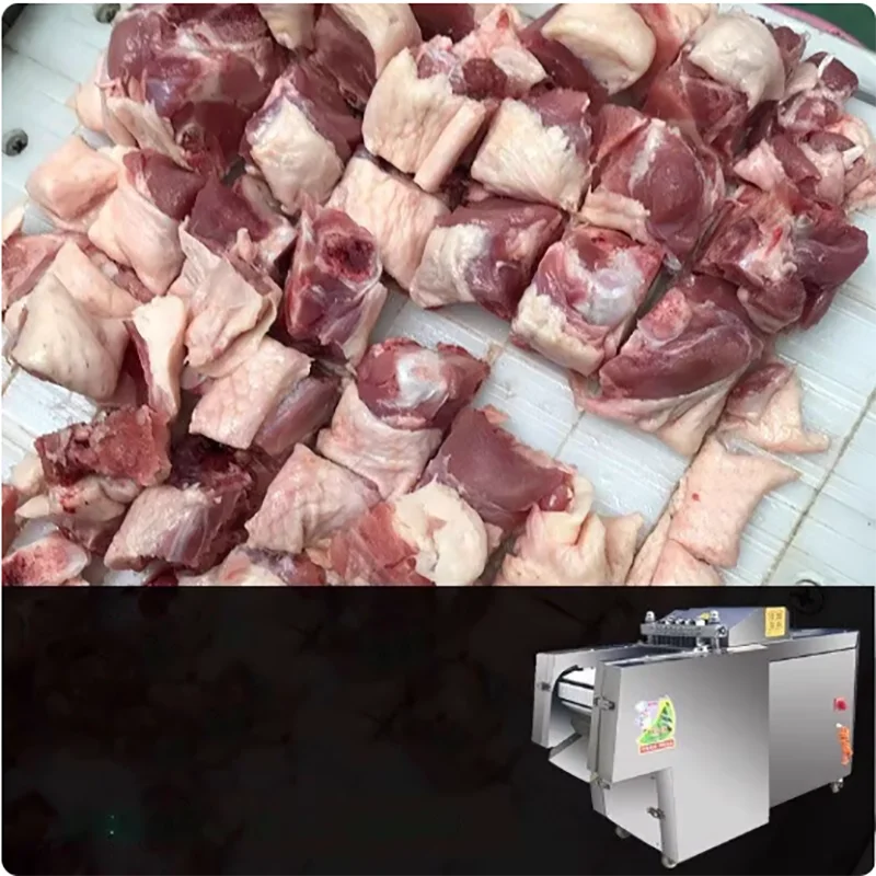 Various Shapes Frozen Chicken & Lamb Automatic Meat Grinder Cutter Shredder New Condition Chicken Cutting Machine