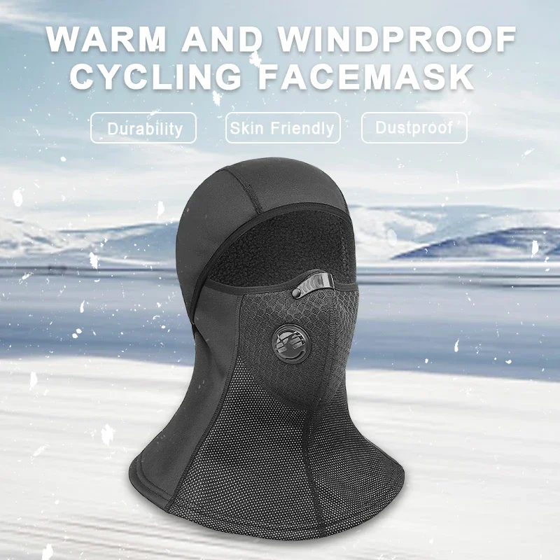 X-TIGER Winter Cycling Mask Fleece Thermal Keep Warm Windproof Ski Mask Fishing Skiing Hat Cycling Bicycle Training Face Mask