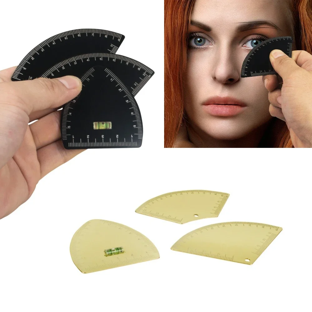 

Линейка для быстрого рисования бровей из нержавеющей стали, инструмент для картирования микроблейдинга, инструмент для формирования перманентного макияжа, руководство для рисования татуировок, поставка