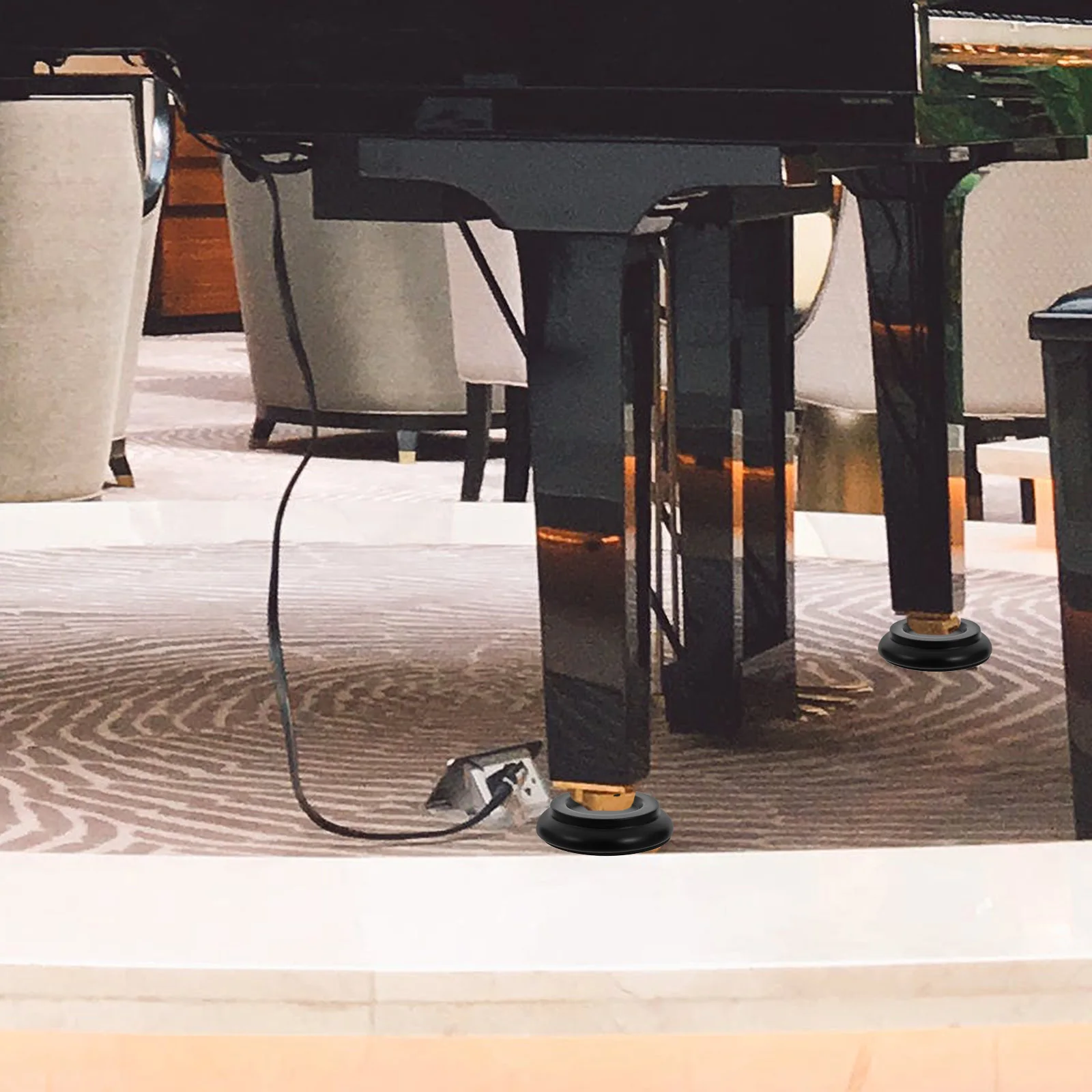 

4 Pcs Wooden Piano Leg Pads Floor Protectors Anti Skid Noise Reduction Caster Cups Upright Grand Accessories Color Small