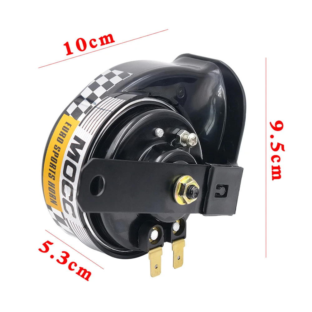 12V Snail Air Horn Loud Universal Motorcycle Horn 130dB 510hz Electric Snail Horn for Motorcycle Car for Motorbike Truck Vehicle images - 6