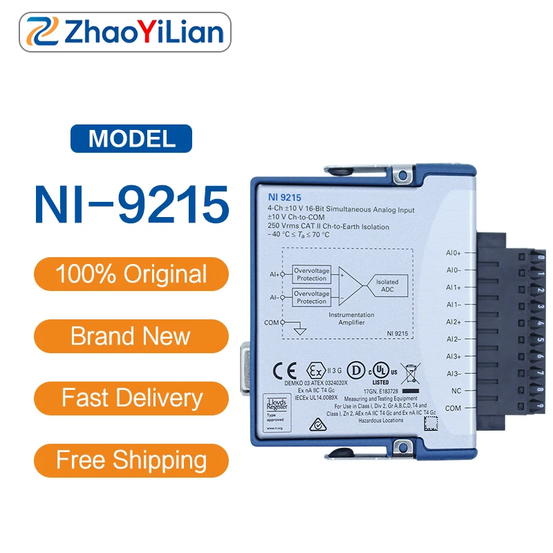 For NI-9215 780371-01 C Series 4 Channel Differential Analog Input Module ±100V Isolated DAQ Module