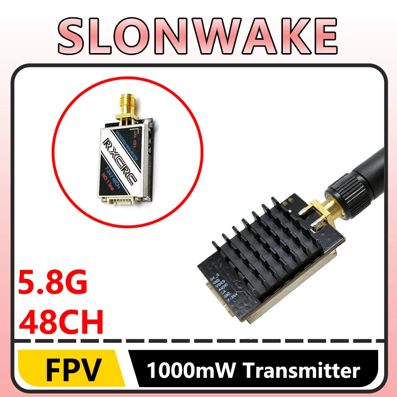 SLONWAKE TBS protocol 5.8G 48CH 1W VTX Video transmitter module FPV applicable to unmanned aerial vehicle remote controlvehicles