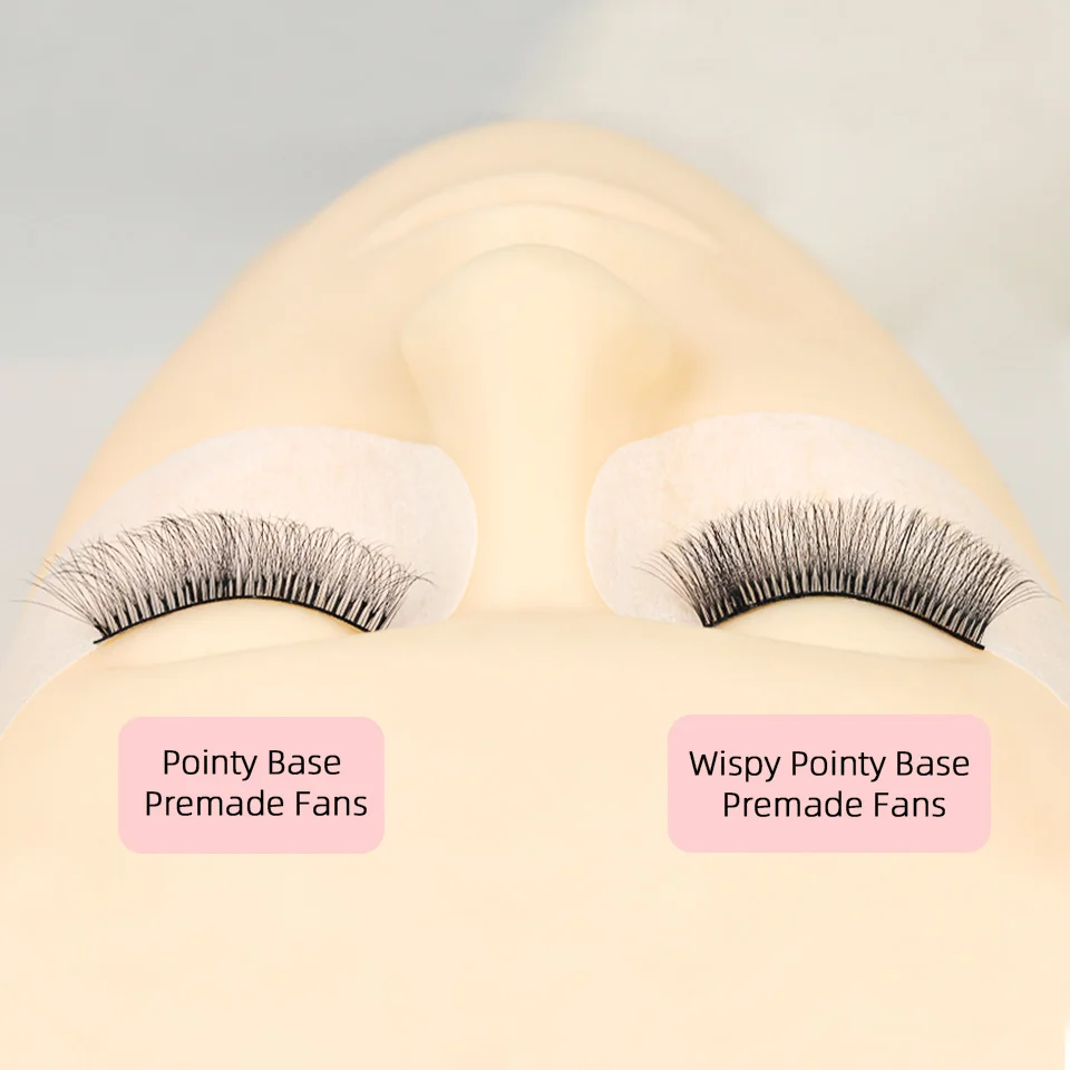 AGUUD 5D/7D/9D Spike Premade Fans Cluster Eyelash Extension Flat Base Wispy Russian Volume Fans Flat Stem Lashes Extension