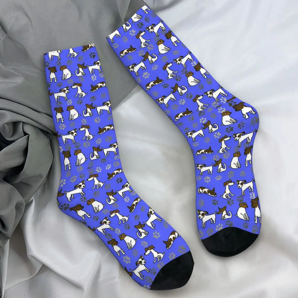 Jack Russell Terrier Dog Socks Funny Stockings Winter Non Skid Men's Socks Warm Soft Printed Running Socks