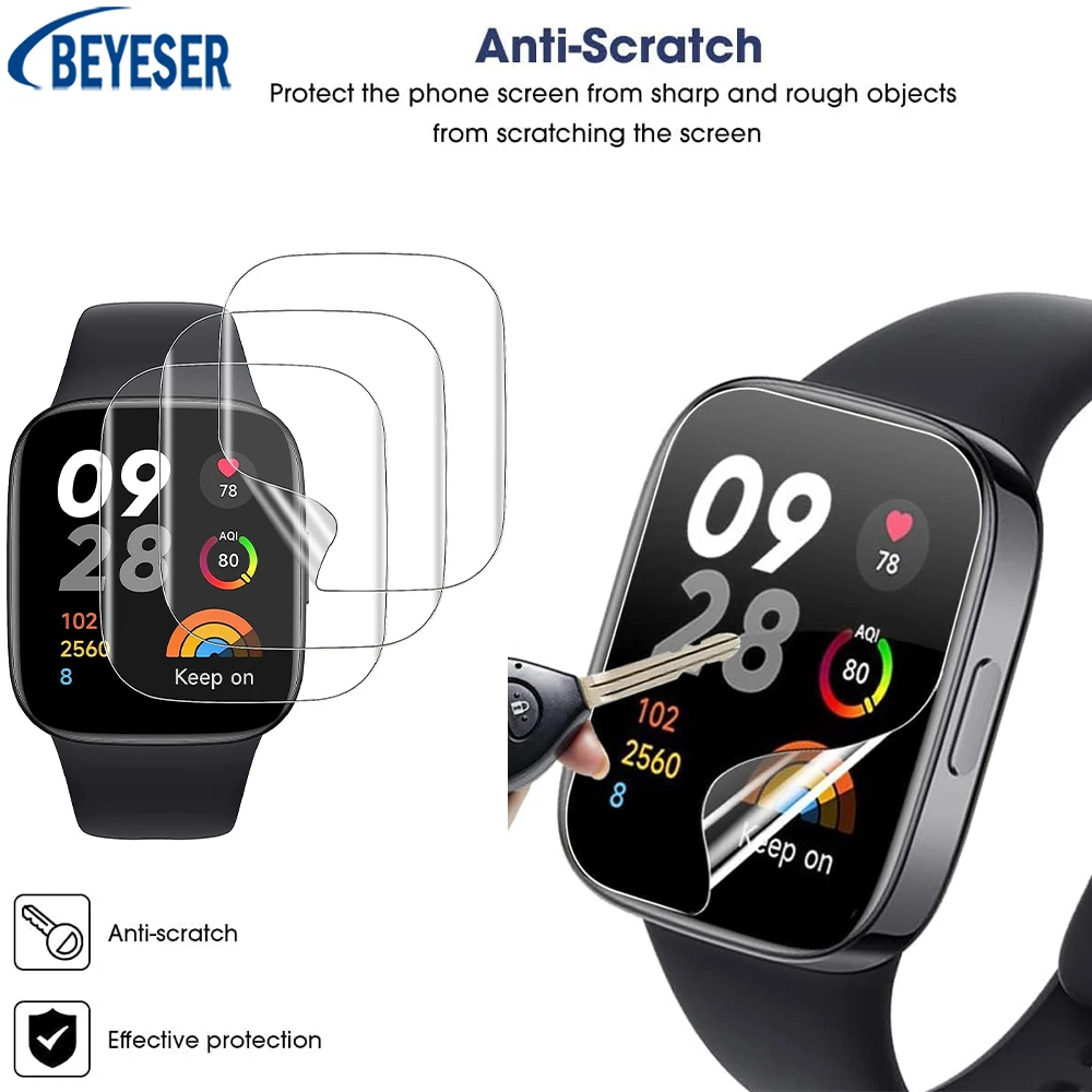 3/6Pcs Watch Screen Protector For Redmi Watch3 Lite Anti-fall Anti-scratch HD Hydrogel Film Smart Watch Replace Protective Film