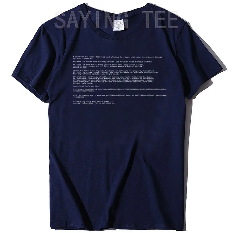 Blue Screen of Death | Geeky Windows Error, Funny Computer Nerd Unisex T-Shirt Programming Software Engineering Graphic Tee Tops