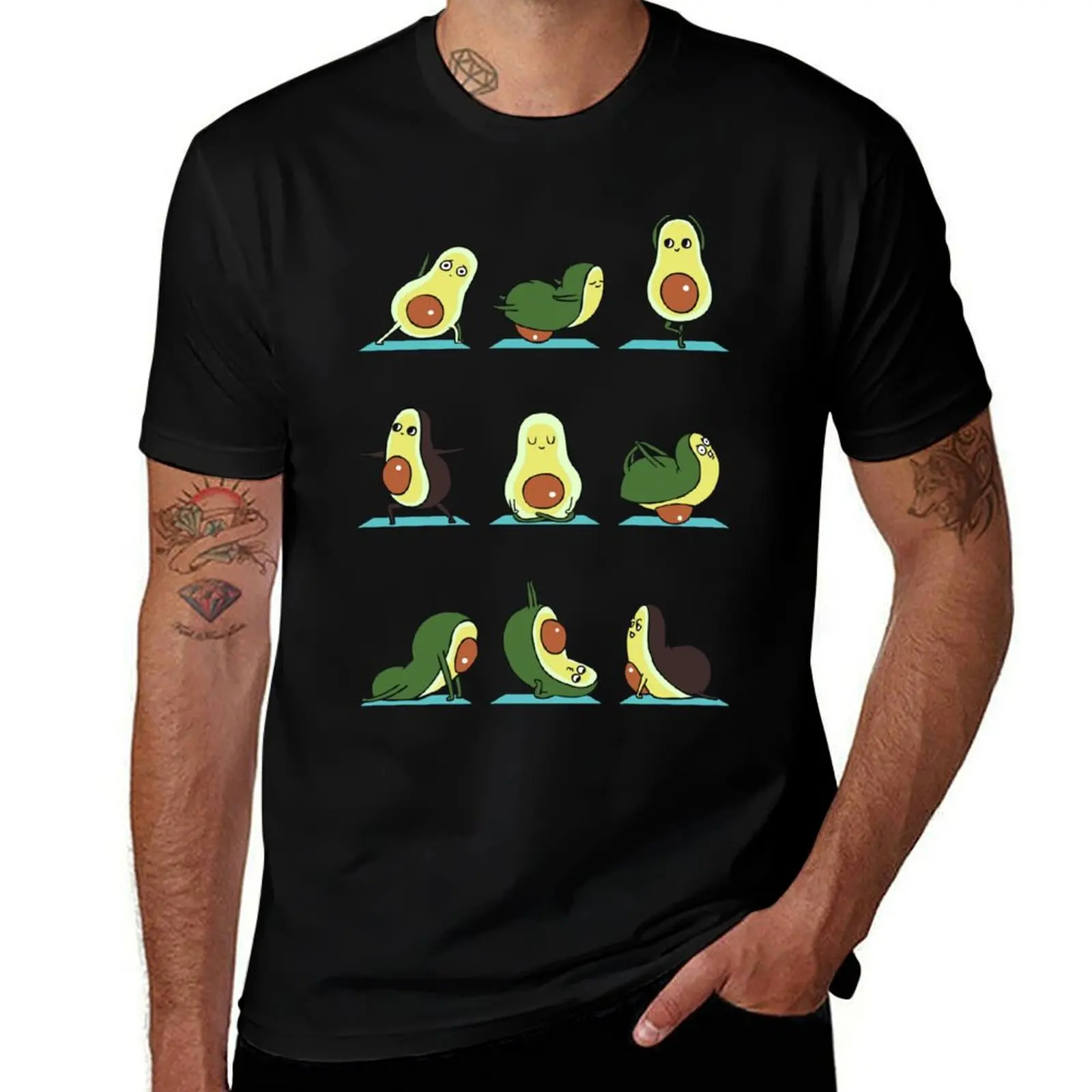 

Avocado Yoga T-Shirt funny shirt cotton gifts for boyfriend quick-drying fitted t shirts for men
