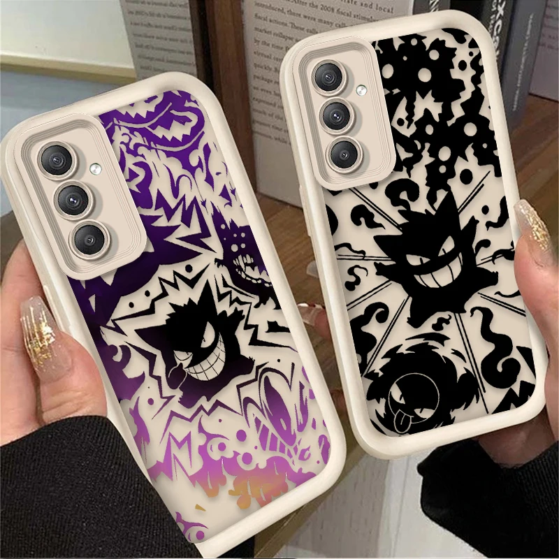 Luxury P-Pokemon Gengar Phone Case for Samsung Galaxy A55 A35 A25 A15 A05 A05S 5G A24 A13 A23 A12 A22 A32 A52 A52S A71 A72 A51