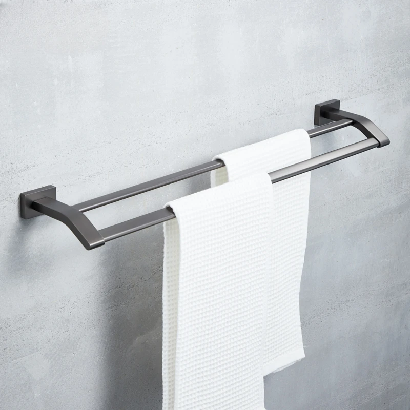 Gun ash towel rack toilet non-punch bathroom hanging towels