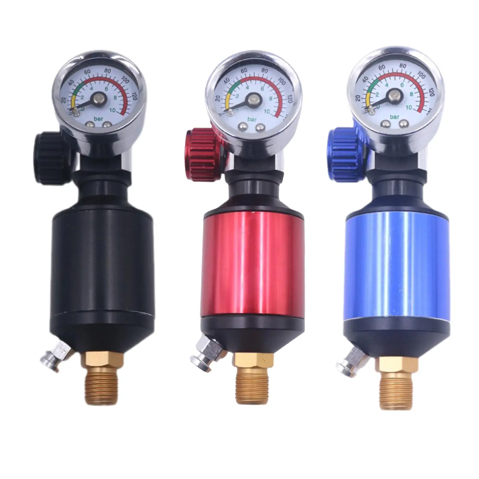 

1/4 Compressor Filter Adjustable Regulator Combo, Water Oil Separator with Pressure