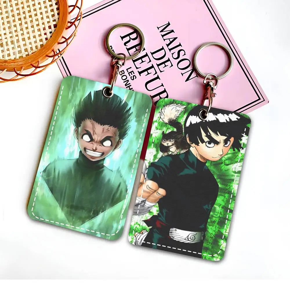 Hot Blood Anime L-Lee R-Rock Manga Access Card Case Holder Keychain Key Ring Door Access Tags ID Card Case Keychain