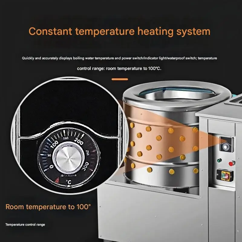 25kg - Body Machine Chicken Plucker Slaughtering Equipment Automatic Boiler With Cutter Table