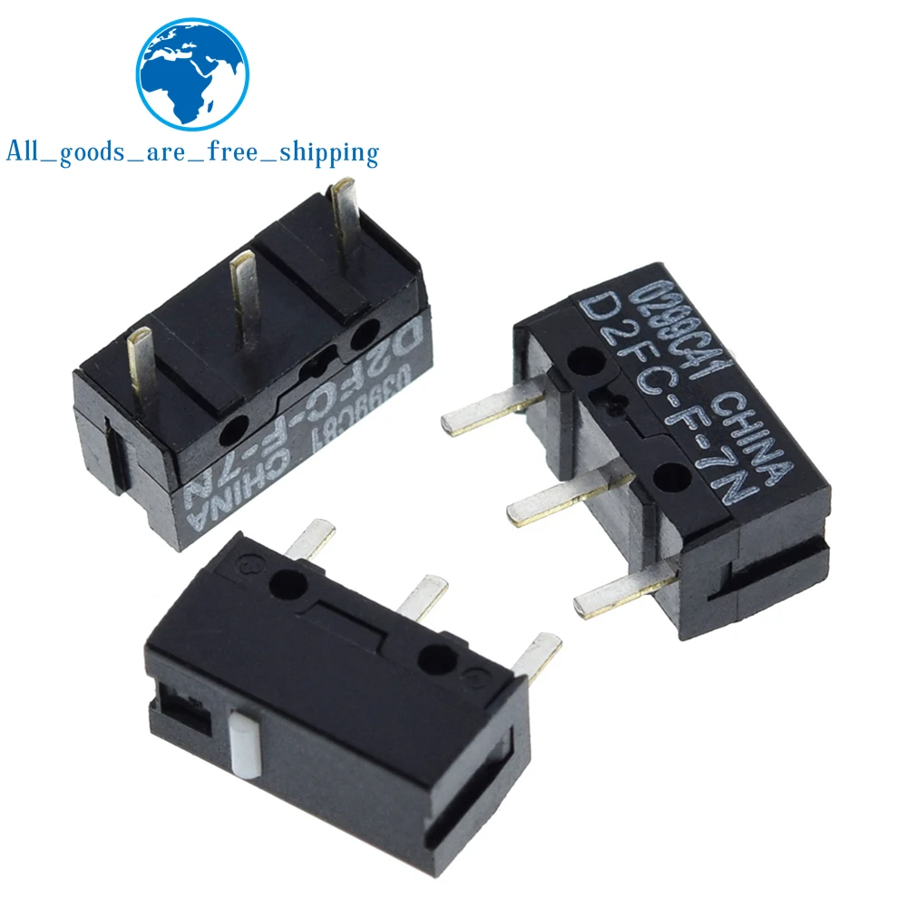 TZT 10PCS/LOT New Authentic  For OMRON 5 million times Mouse Micro Switch D2FC-F-7N Mouse Button Fretting  D2FC-E-7N D2FC