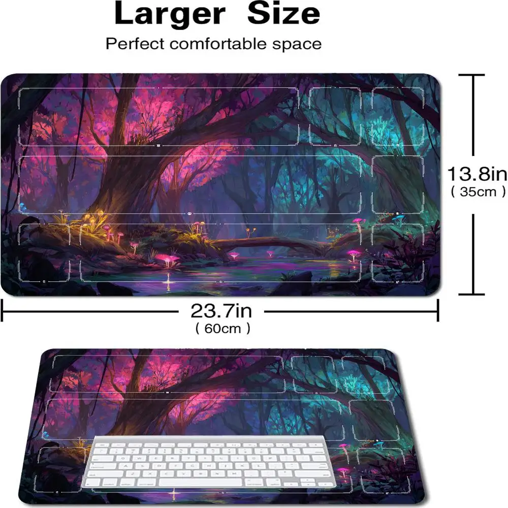 Mouse Pad Card Playmat Stitched with Magic Zones Game Mats Tabletop rug Card Battles Commander Gaming Duel deskmat Beginner
