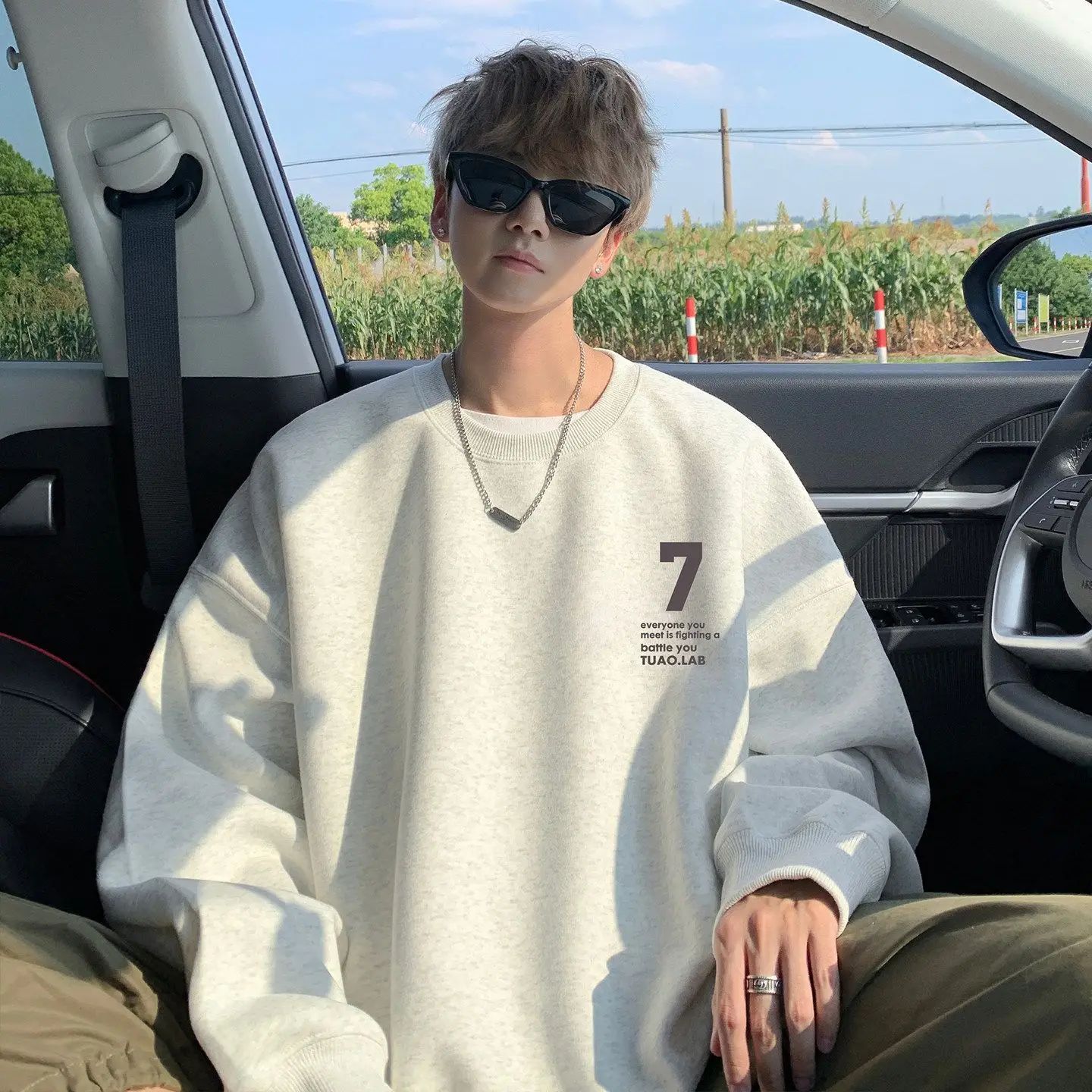 

Extra Large 300 Pou Streetwear Sle American Casual round Ne Sweatirt ex Spring Autumn Winter New Arrival