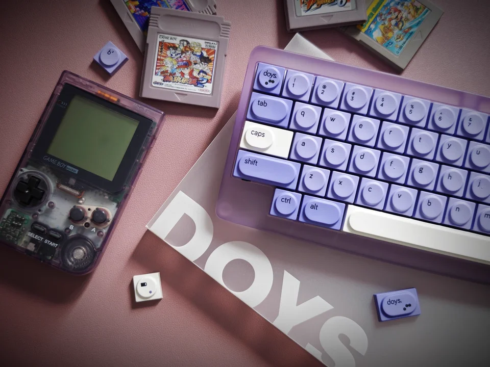 Doys Milkit.taro Keycap مجموعة الأرجواني الأبيض Numpad Doys قبعات المفاتيح لوحة المفاتيح الميكانيكية شخصية نقطة الحرفي الألعاب قبعات لوحة المفاتيح