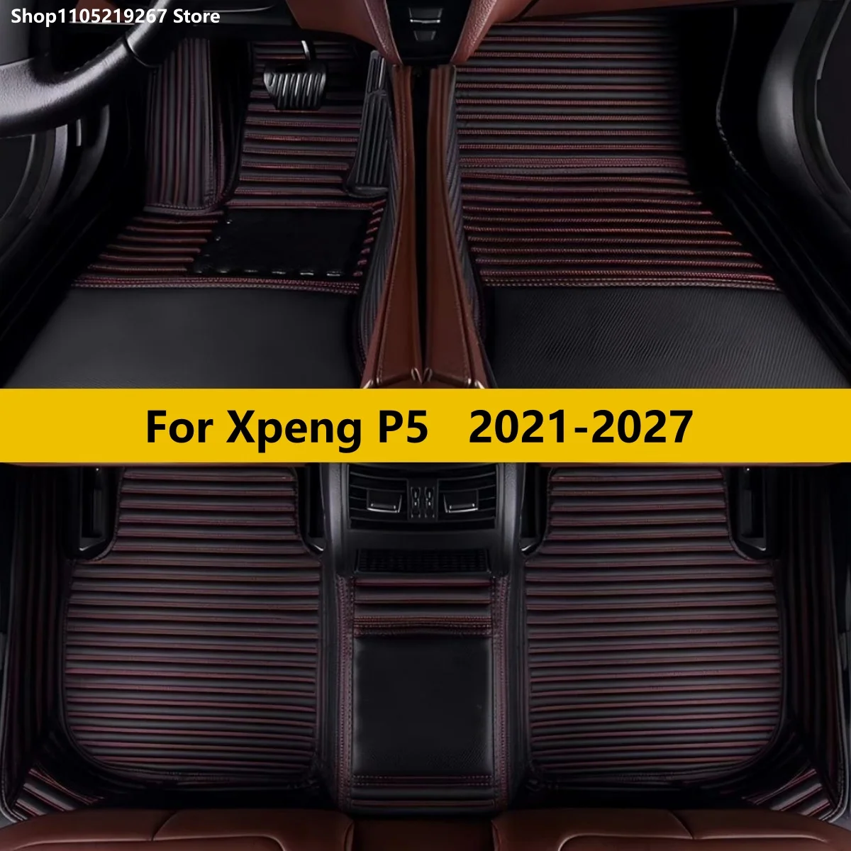 

Автомобильные коврики подходят для Xpeng P5 2021 2022 2023 2024 2025 2026 2027 Автомобильные аксессуары Коврики Полный комплект кожаных ковриков