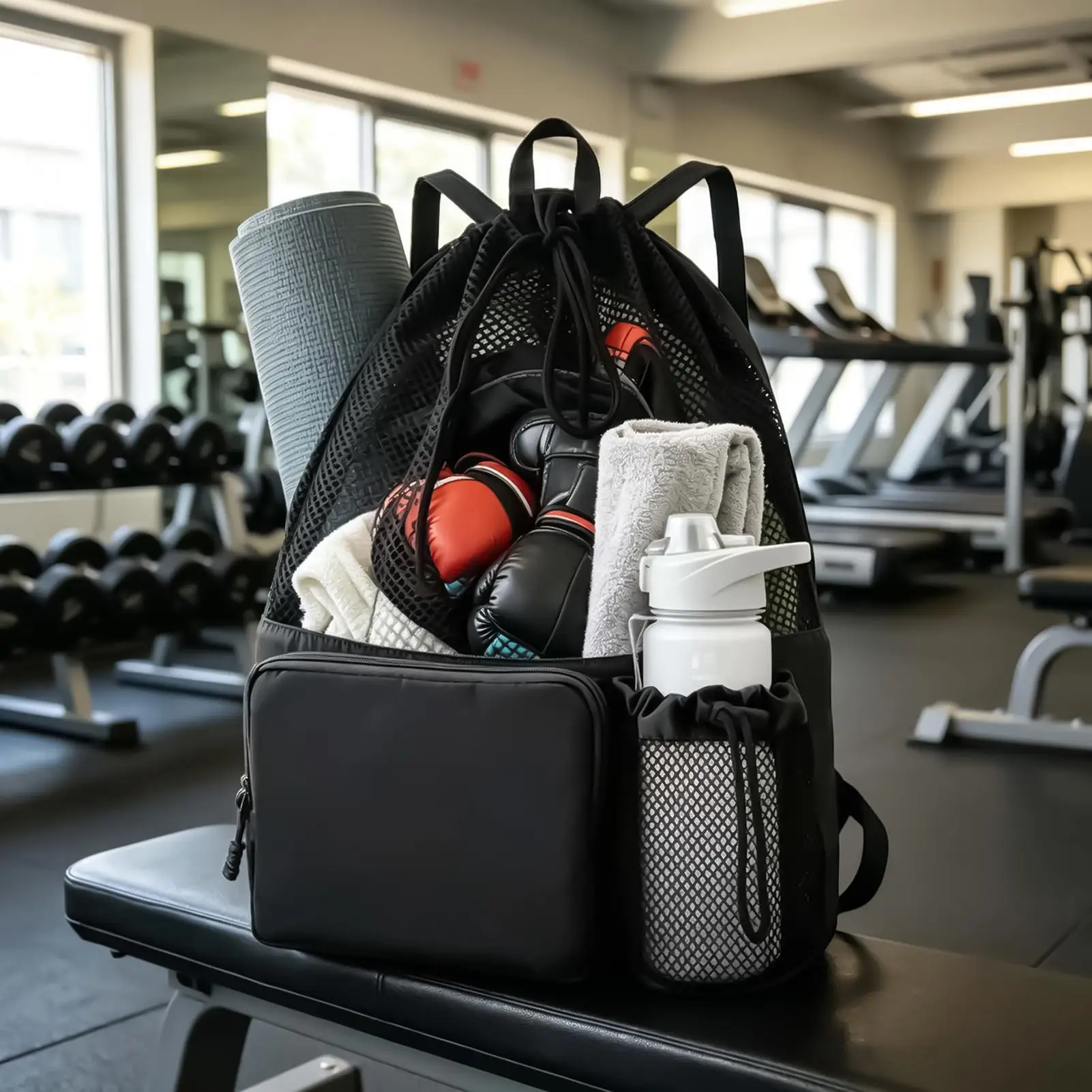 

Gym Backpack Large Swimming Portable Waterproof Gear Mesh Beach Backpack For Swimming Fitness Exercise Gym Playground Outdoor