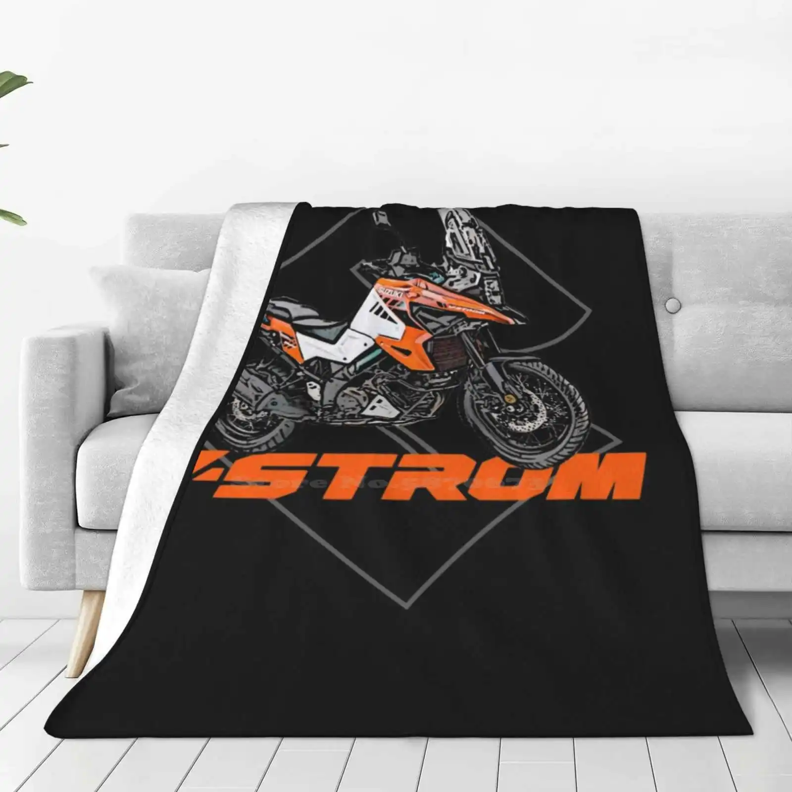 Vstrom 1050 Drawing Hot Sale Printing High Qiality Warm Flannel Blanket Vstrom V Strom Motorcycle Bikers Xt 1050 Woman Kid Girl