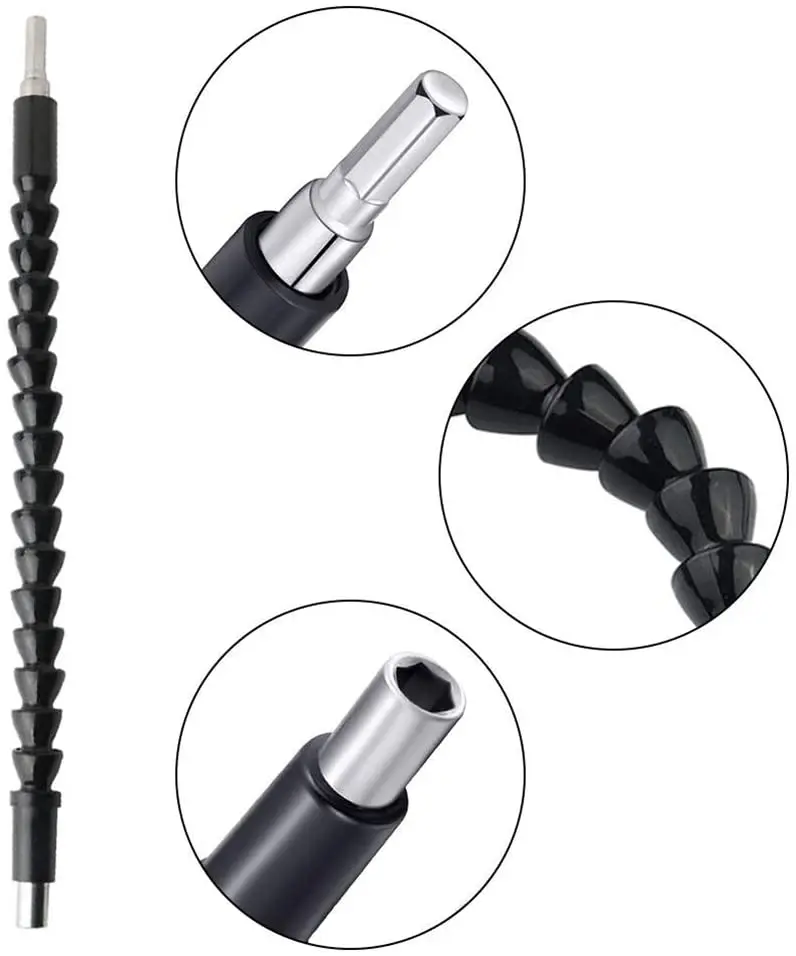1 Máy Tính Mở Rộng Linh Hoạt Tua Vít Bit Giá Đỡ Từ Tính 1/4 Inch Chuôi Lục Giác Trục, flex Adapter W/Mở Rộng Kết Nối Nhanh Ổ Trục