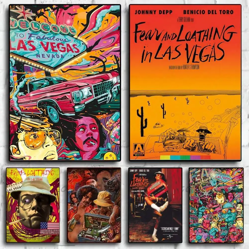 1 قطعة الخوف والكراهية في لاس فيغاس الفيلم المشارك ذاتية اللصق الفن ورق مقاوم للماء ملصق مقهى بار غرفة جدار ديكور #1