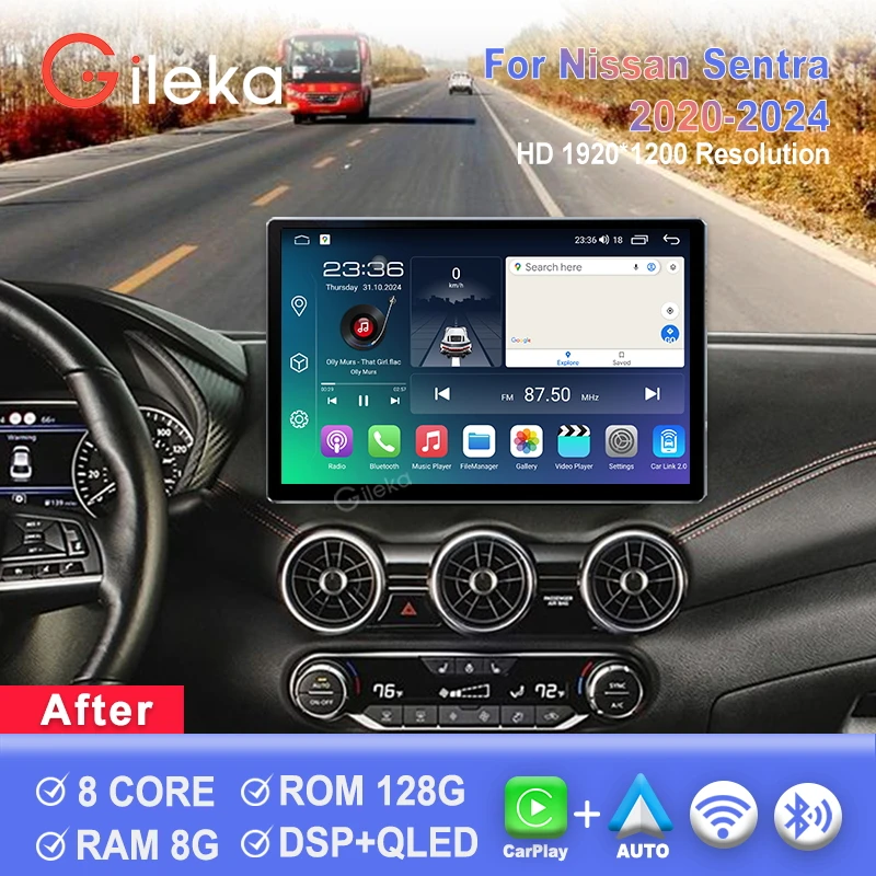 

13.1 Inch For Nissan Sentra 2020-2024 Car Radio Carplay Android Auto Multimedia Player GPS WiFi 4G Head Unit