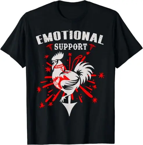 Emotional Support Shirt Chicken Emotional Support Cock Unisex T-Shirt