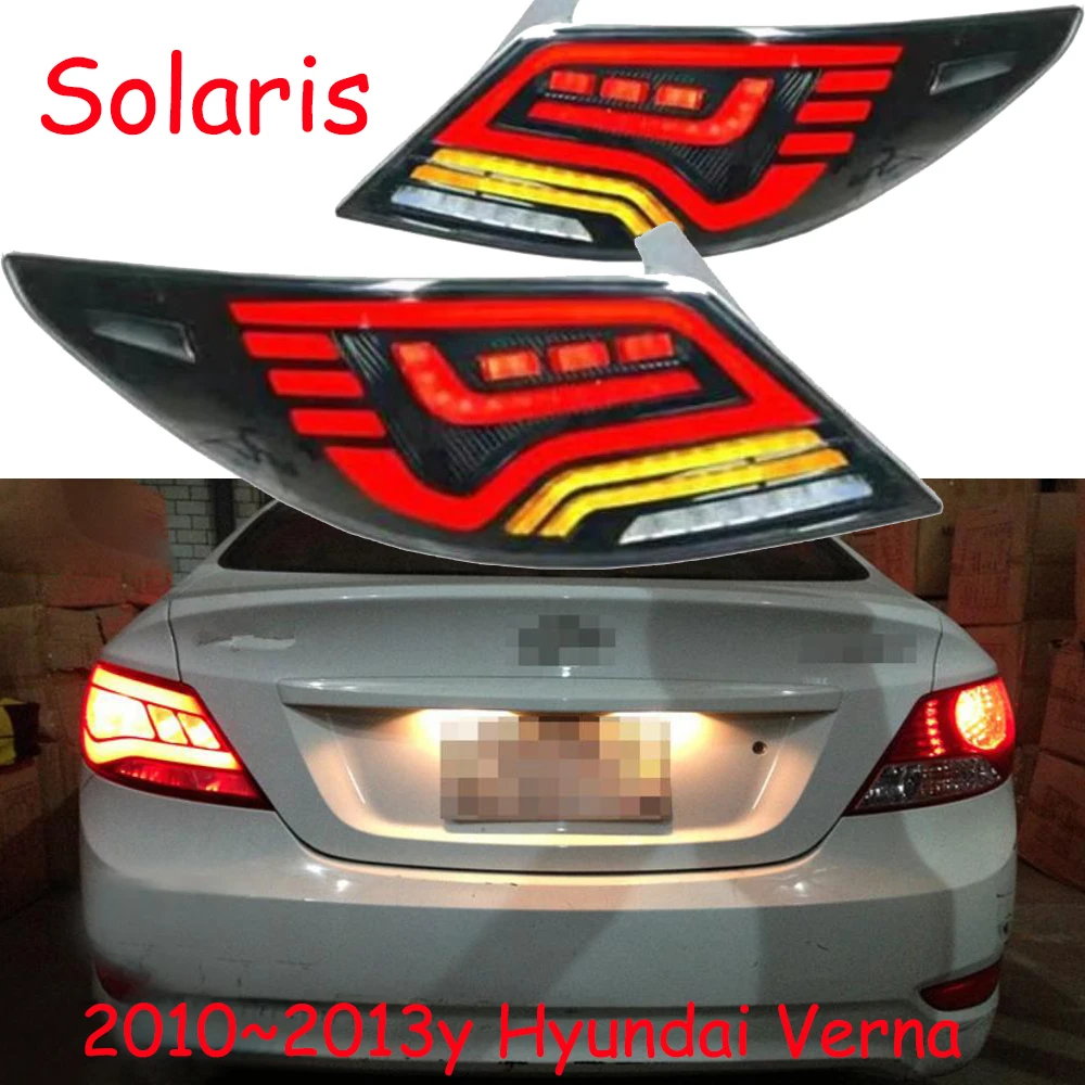 

Автомобильные аксессуары, бампер, задний фонарь Solaris для Hyundai Verna, задний фонарь, светодиодный отражатель 2010 ~ 2013y, задний фонарь для Verna, противотуманные фары