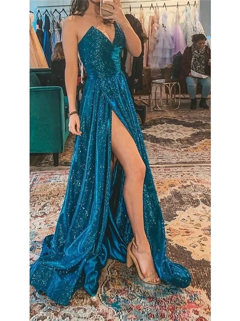 Formal dress with train best sale