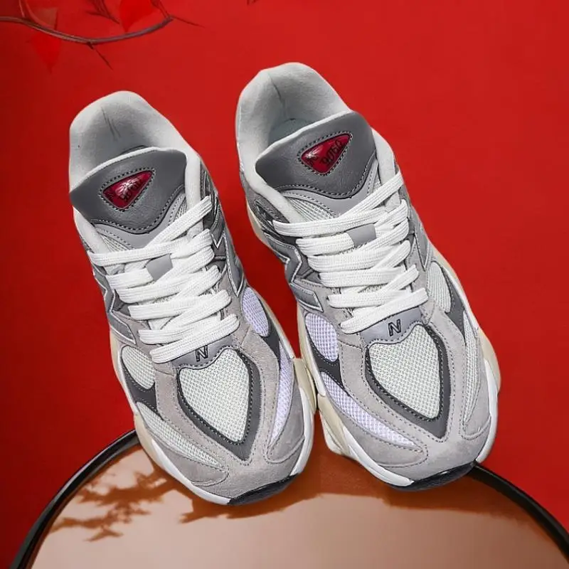 9060 Zapatillas retro: tipo pareja unisex, calidez otoño invierno, malla de ante versátil