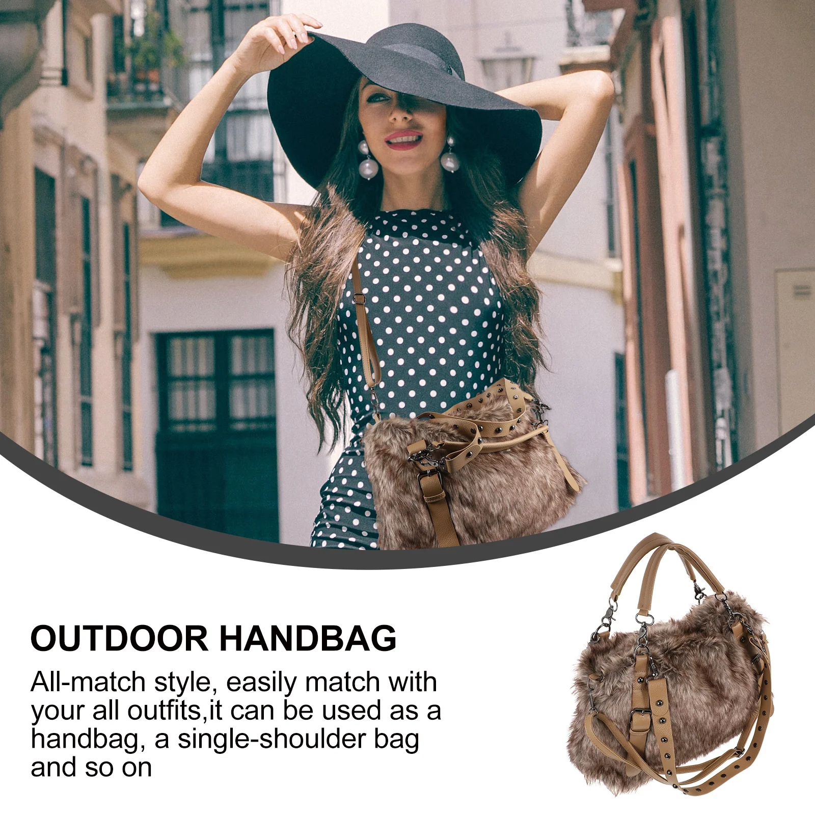 

Bag Large Capacity Stylish Single-Shoulder Handbag All-Match Casual Pouch For Women Portable Makeup Storage Bag Birthday