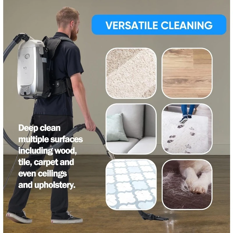 مكنسة علبة الظهر X8 Lite - ترشيح HEPA خفيف الوزن للتنظيف متعدد الأسطح #5