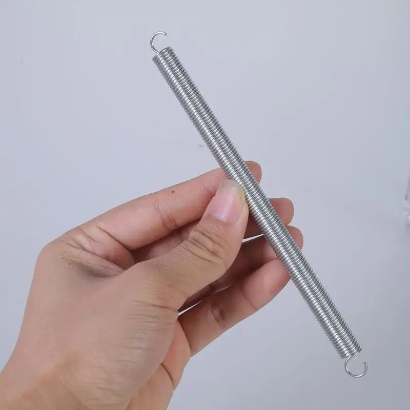 652F 12 قطعة الفولاذ المقاوم للصدأ التوتر تمديد الربيع سلك قطر 0.047 بوصة التراجع الربيع الميكانيكية الينابيع مع هوك