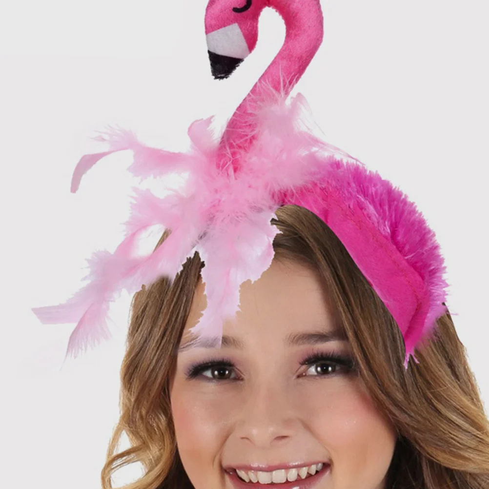 2-delige Flamingo hoofdband Unieke verjaardagsfeestje decoratie Cosplay dier schattig haar