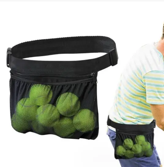 

Tennis Ball Holder Pickleball Band Pouch Mesh Storage Bag Sports Accessory for Women Men and Teens kids waist bags bolso hombre