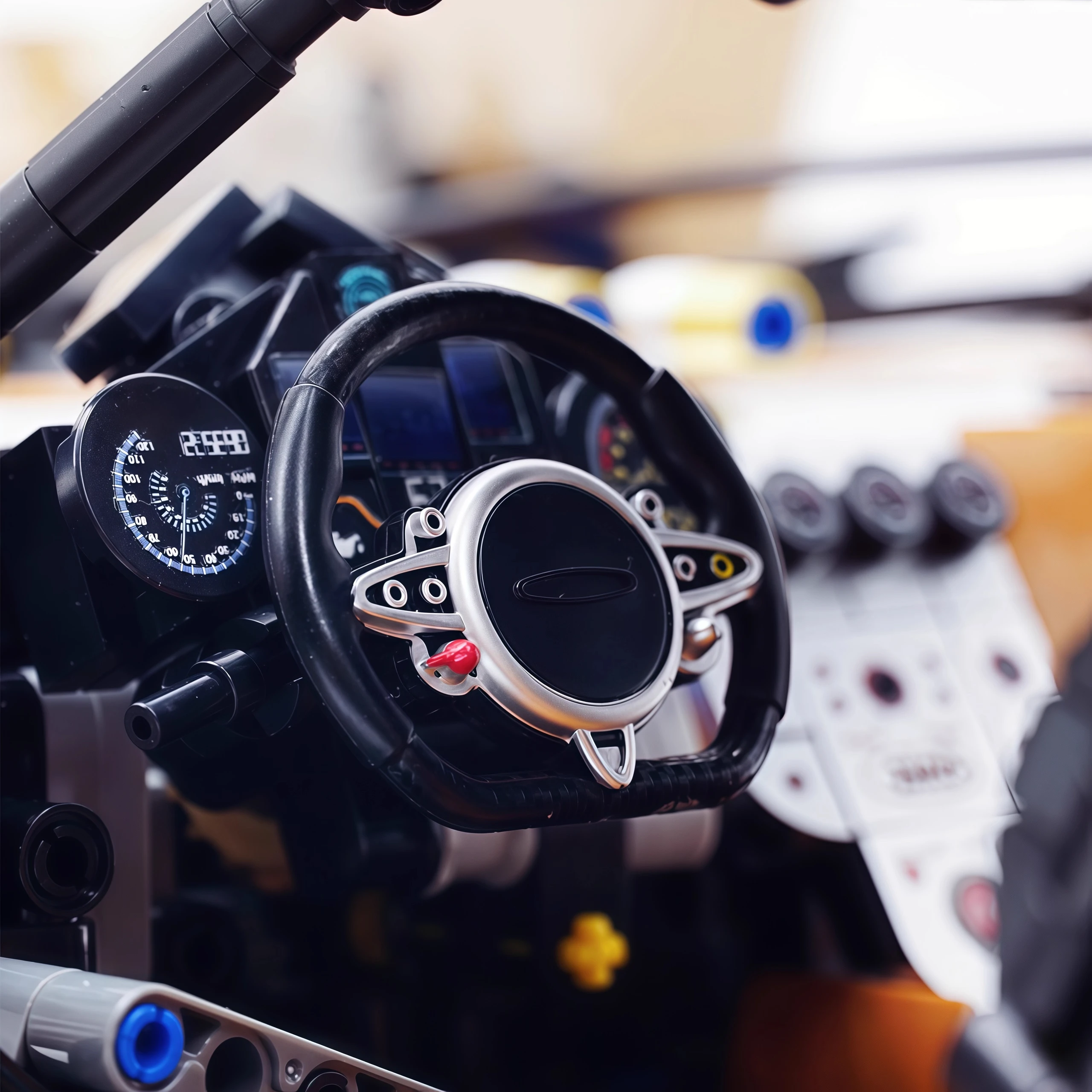 새로운 MOC 고품질 블록 모델 액세서리 3D 프린팅 스티어링 휠 CADA 호환 1:8 1:10 테크니컬 DIY 장난감 자동차