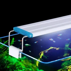 18-75CM Super Slim LEDs Aquarium Lighting Aquatic Plant Light Extensible Waterproof Clip on Lamp For Fish Tank 90-260V