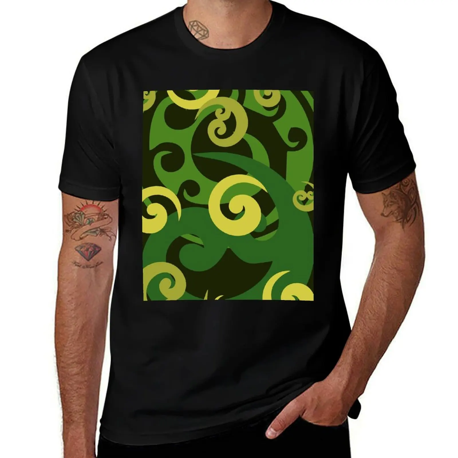 Koru design, Green T-Shirt essential t shirt boys whites sports fans men clothing