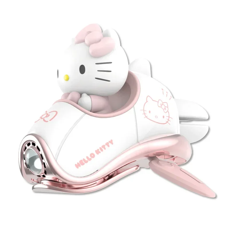 Sanrio Spaceship Car Air Conditioner Mouth Diffuser Ornament Hello Kitty Kuromi Cartoon Car Luminous Decoration Cute Anime Gift view 4