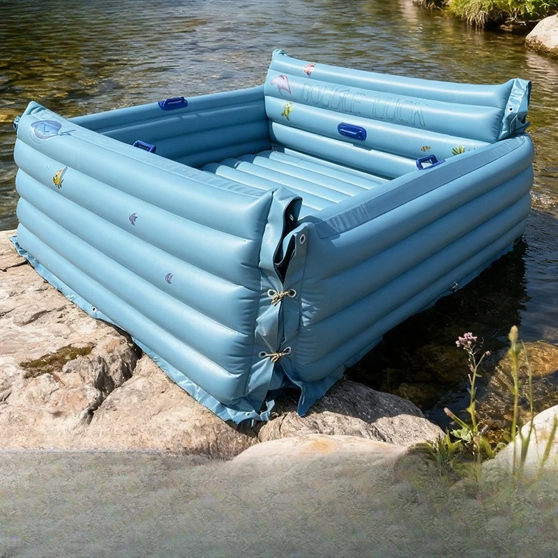 Outdoor Multifunctional Inflatable Pad Bad Car Protection Removable Inflatable Boat Playing Water Floating Row Camping